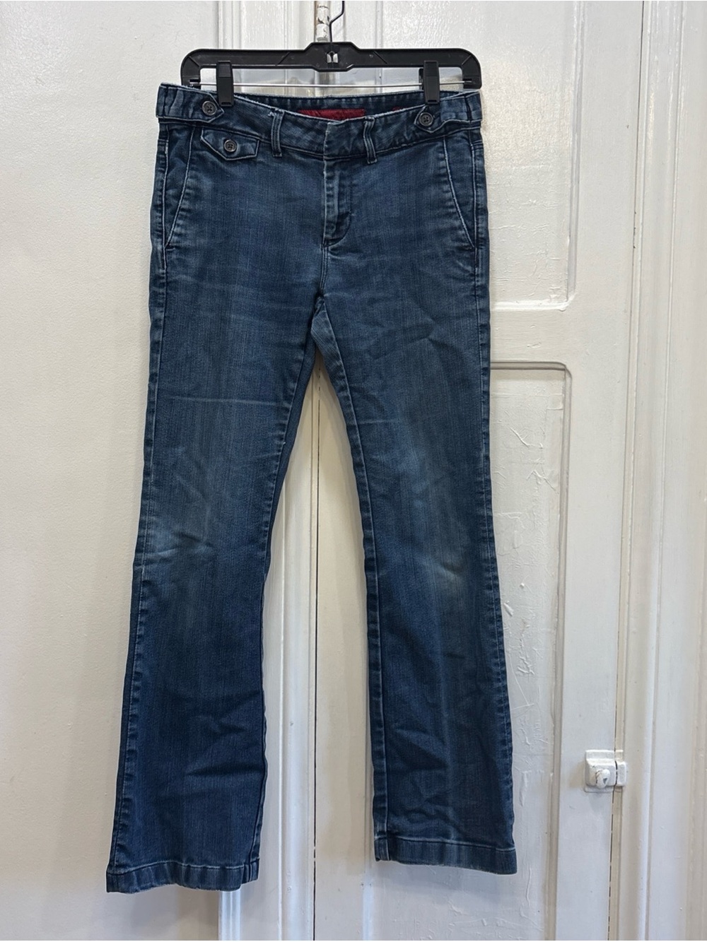 Banana Republic Trouser Jean Womens 4 27 in Button Waist Bootcut Stretch Limited